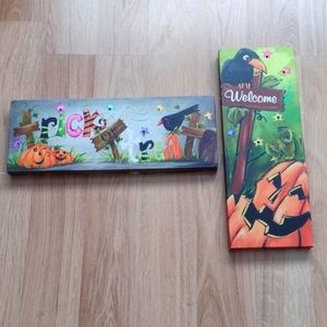 Halloween Signs on Canvas with lights